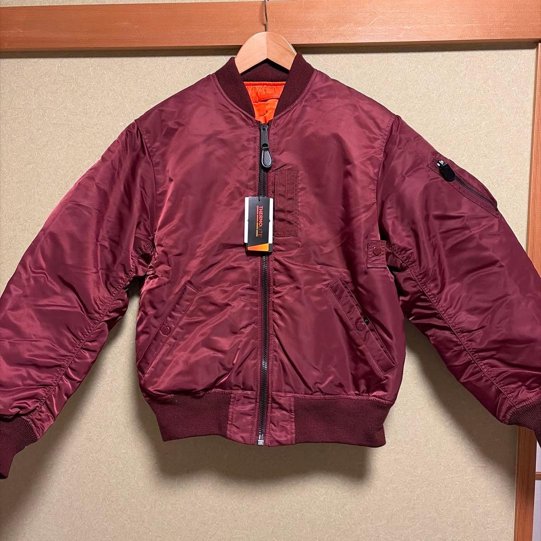 AVIREX バーガンディ MA-1ジャケット　リバーシブル　新品タグ付き 楽天市場】送料無料 AVIREX アヴィレックス MA1 -REFLECT STENCIL