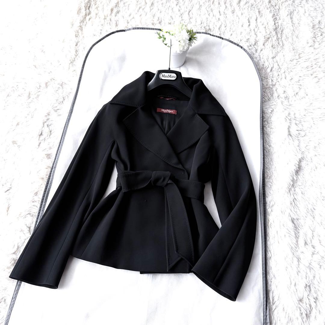 極綺麗‼️マックスマーラ とろみ素材 スプリングショートコート - メルカリ