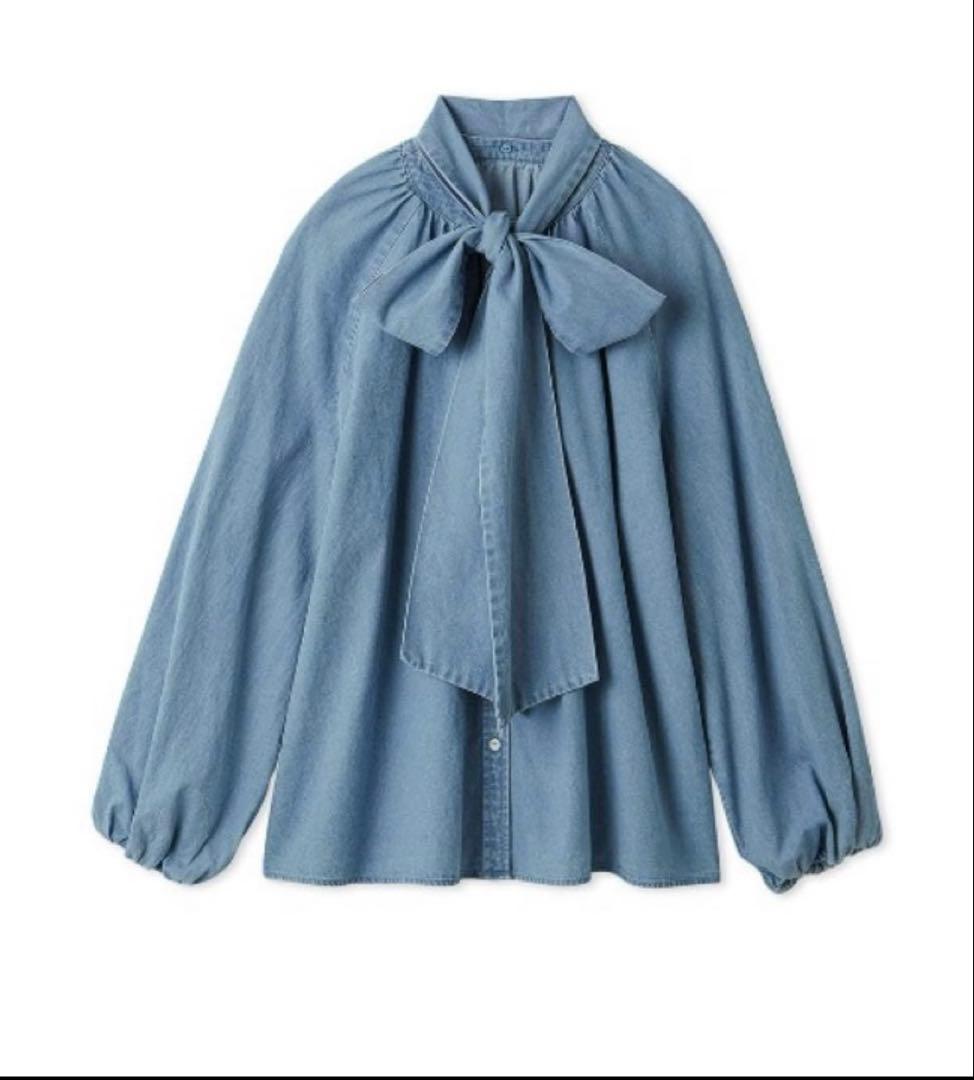 ミラオーウェン 2WAYデニムボウタイブラウス - メルカリ