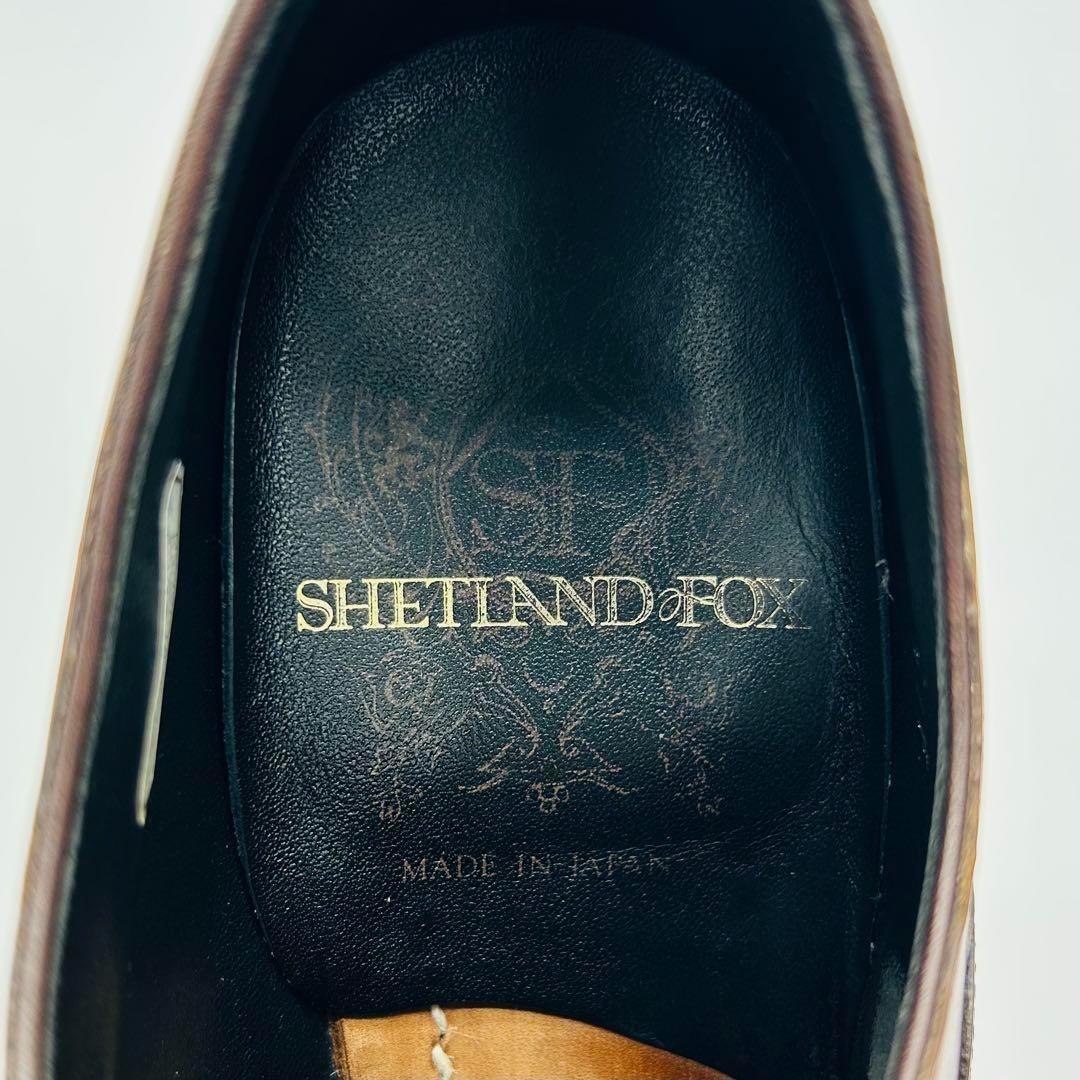 SHETLANDFOX ブライトン ストレートチップ US7 ブラウン 内羽根 - メルカリ