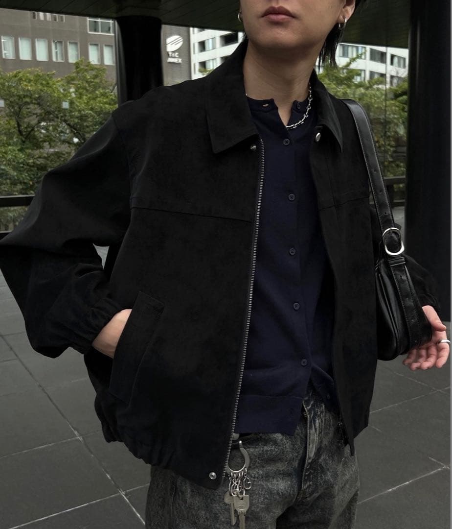 WYM LIDNM FAUX SUEDE ZIP BLOUSON - メルカリ