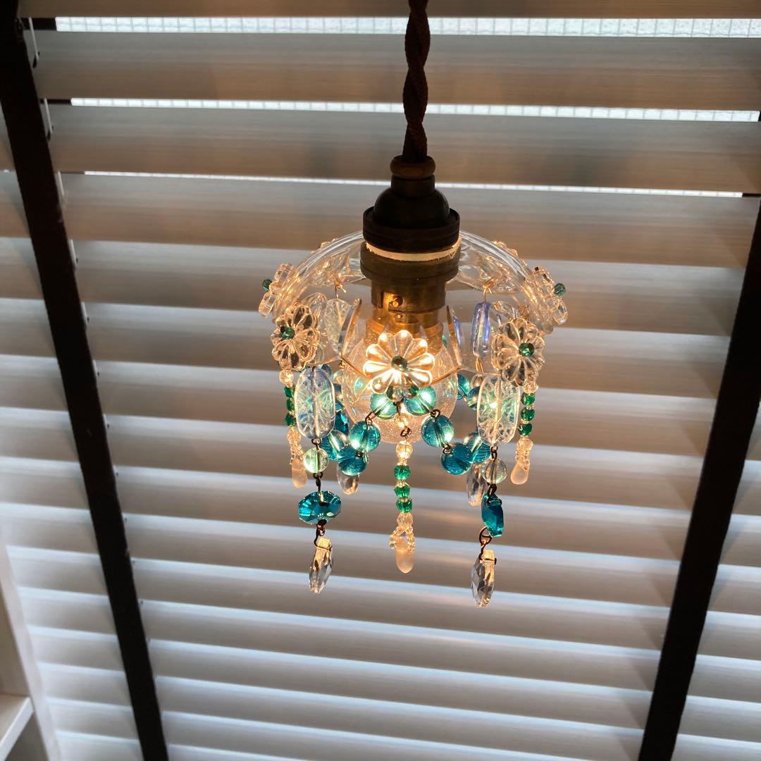 ミニシャンデリア 1920年 フランスアンティーク （ブルーウランの世界