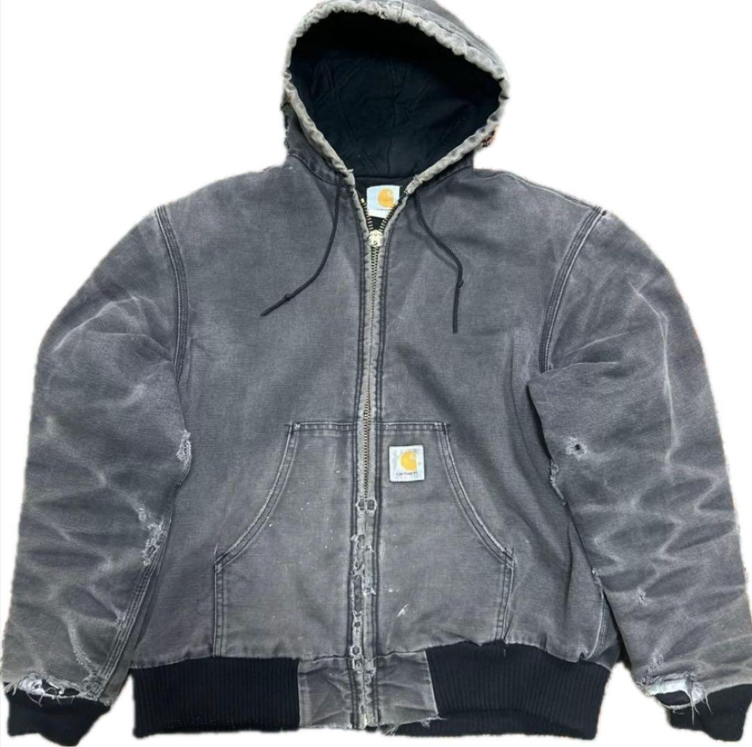Carhartt カーハート アクティブジャケット ブラック フェード ボロ