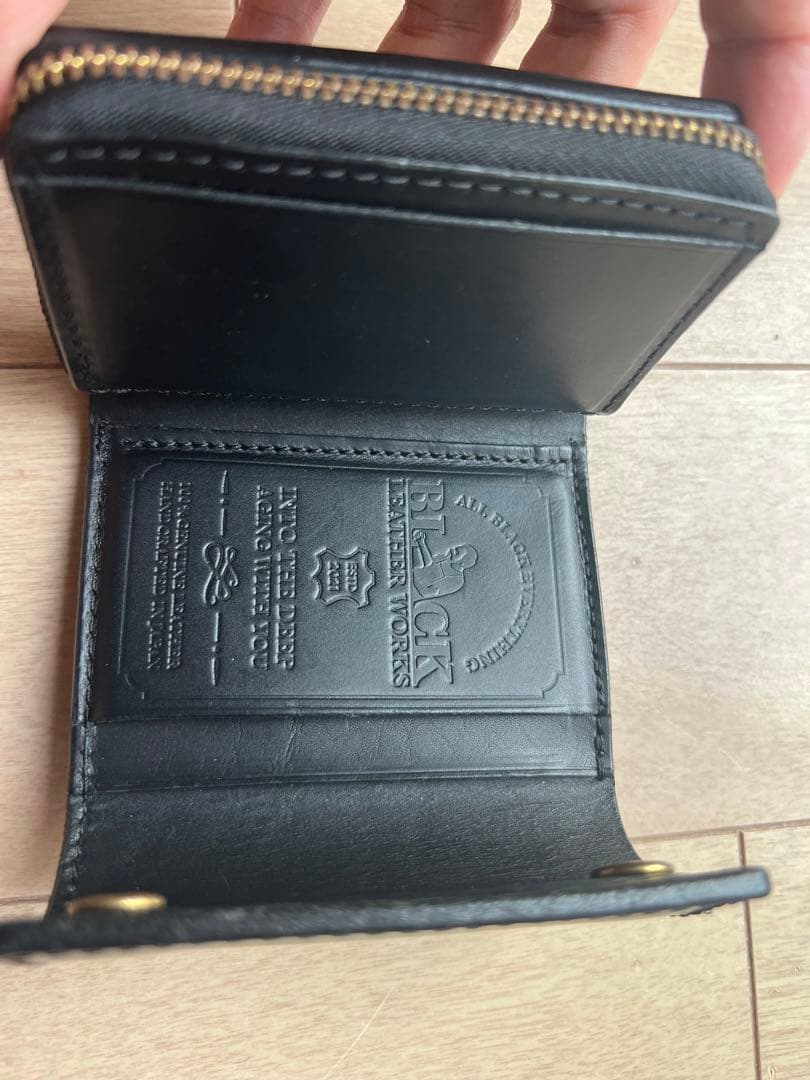 BLACK LEATHER WORKS コンパクトウォレット - 小物工場 直営 店