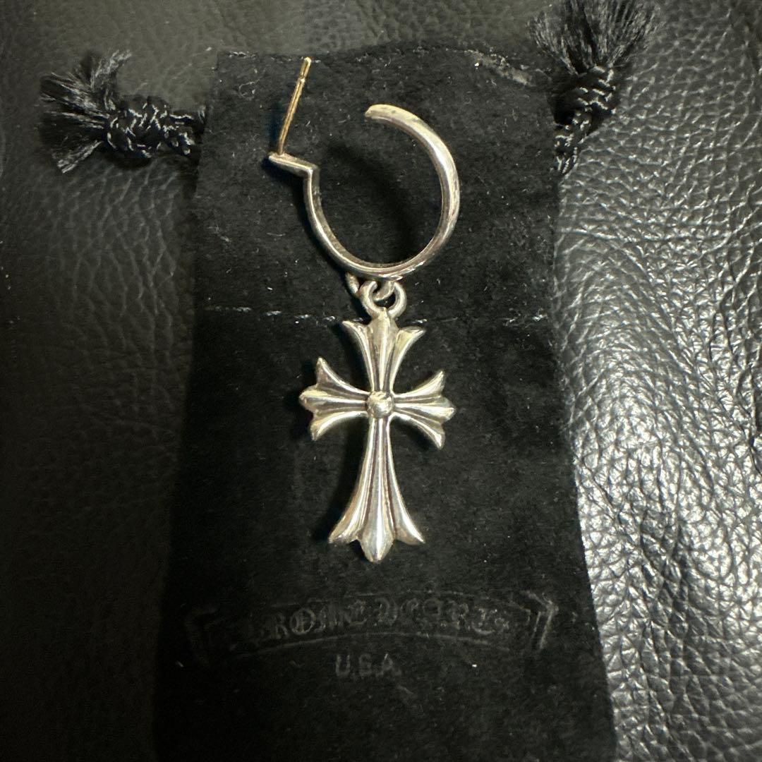 CHROMHEARTS クロムハーツ タイニーCH クロス フープピアス クロムハーツ（Chrome Hearts）ピアス タイニー CHクロス フープ