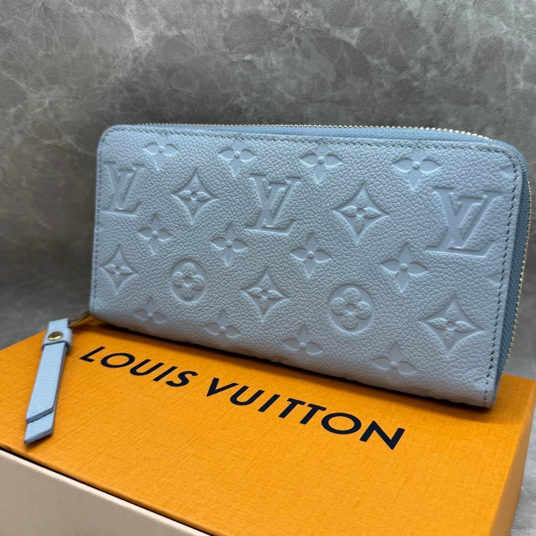 【限定品】ルイヴィトン財布　アンプラント　ジッピー　ウォッシュドブルー LOUIS VUITTON（ルイ・ヴィトン） 財布 レディース モノグラムアン