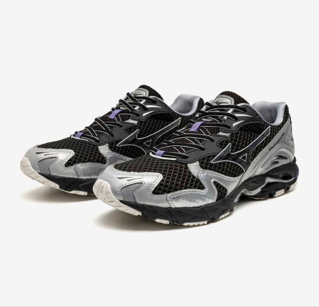 ミズノ MIZUNO WAVE RIDER10 ブラック×シルバー 23.5cm