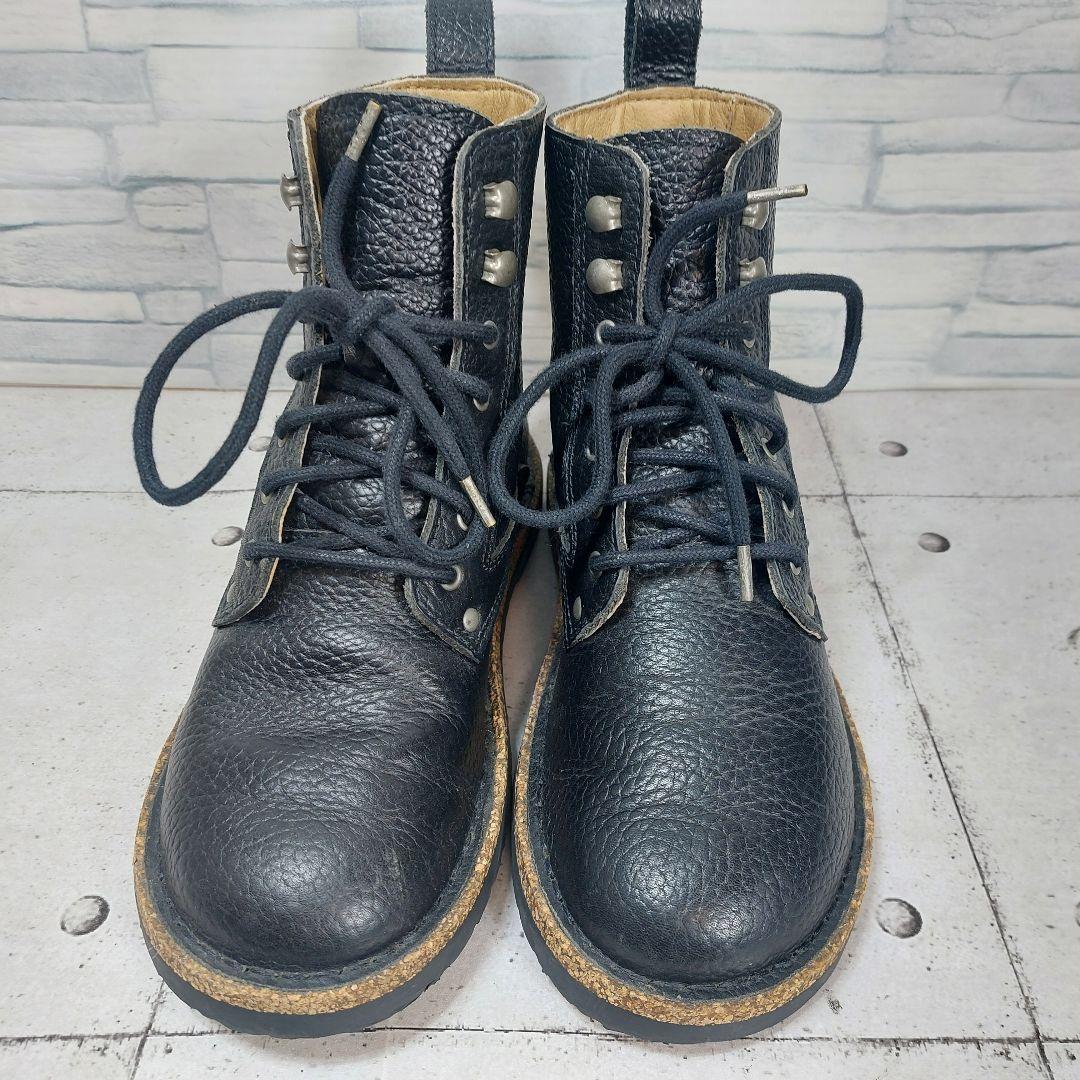 ビルケンシュトック ブライソン ブラック レザー ブーツ レースアップ