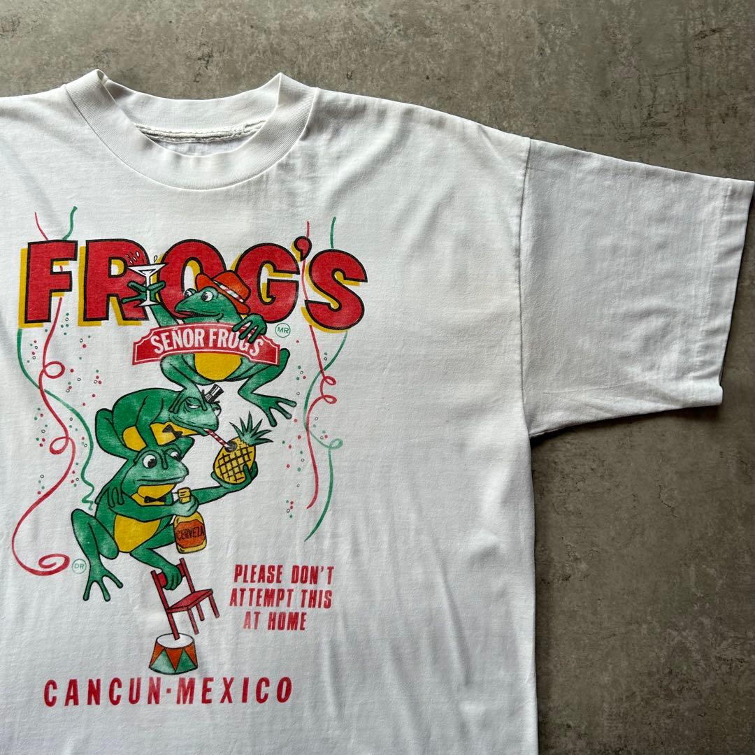 90s セニョール・フロッグス 企業tシャツ ホワイト L - メルカリ