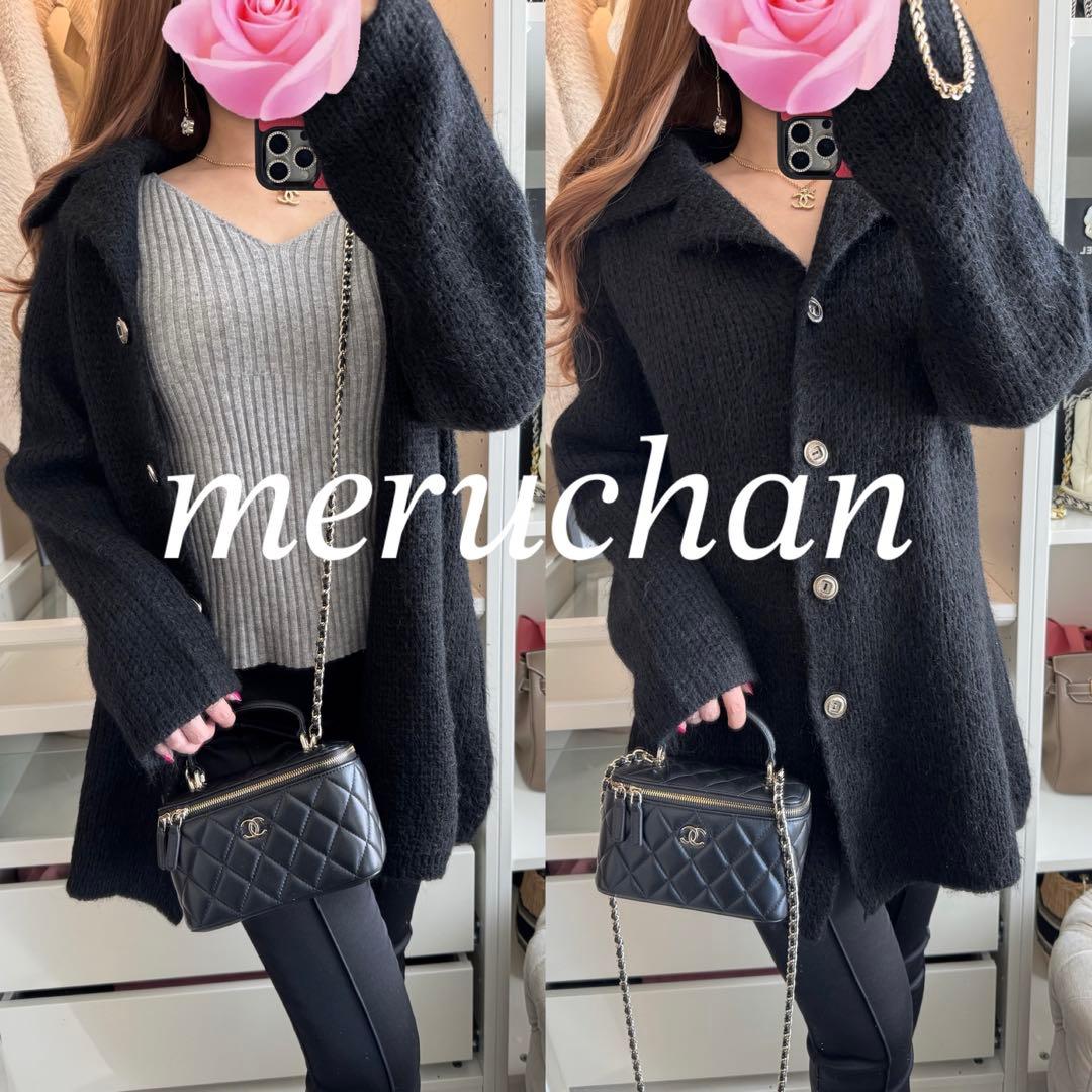 【美品】NON きれいめ♡厚手 襟付きニットカーディガン ニットジャケット ジャケットライクニットカーディガン/洗える/WEB限定サイズあり