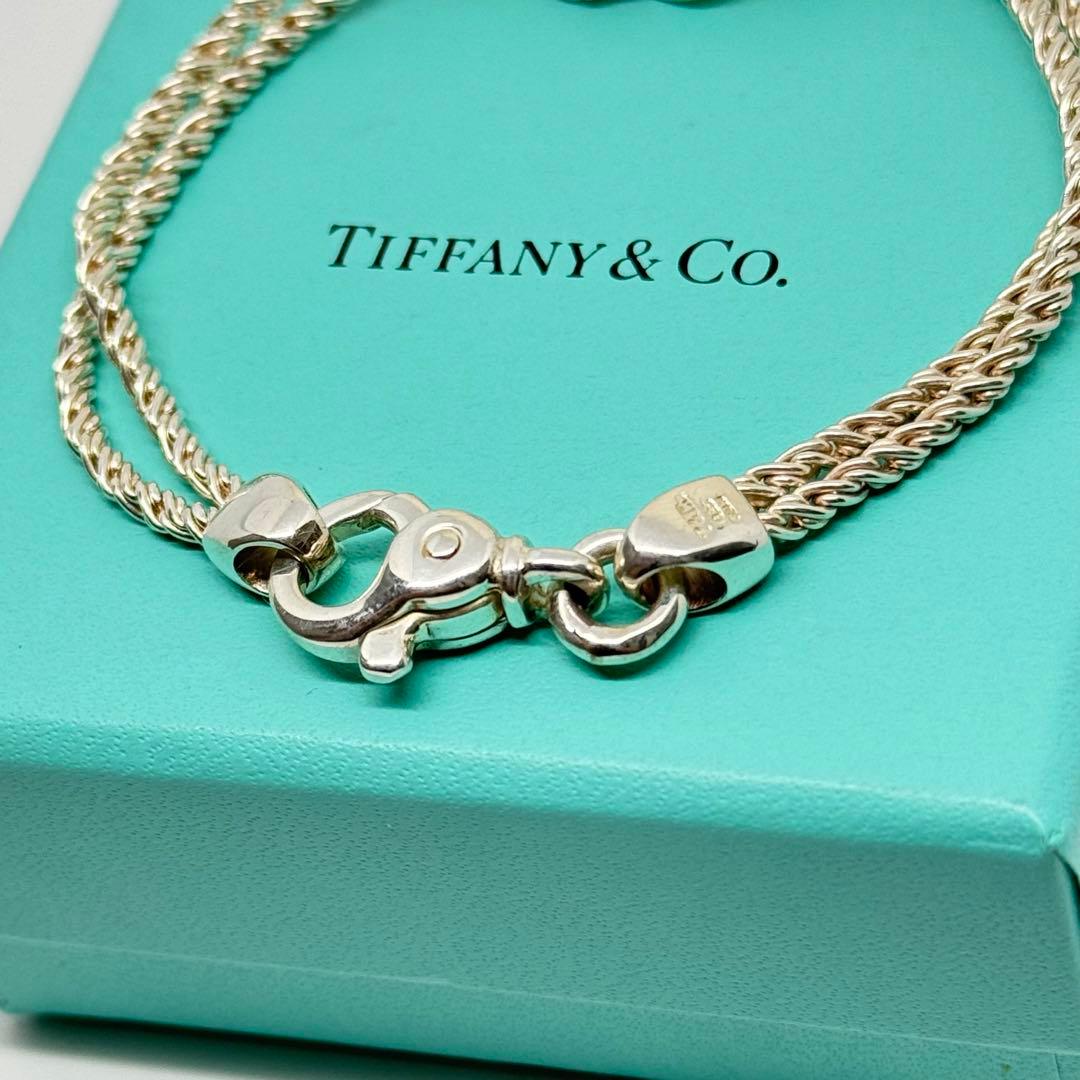 希少 極美品】ティファニー センターノット ダブルロープ ブレスレット