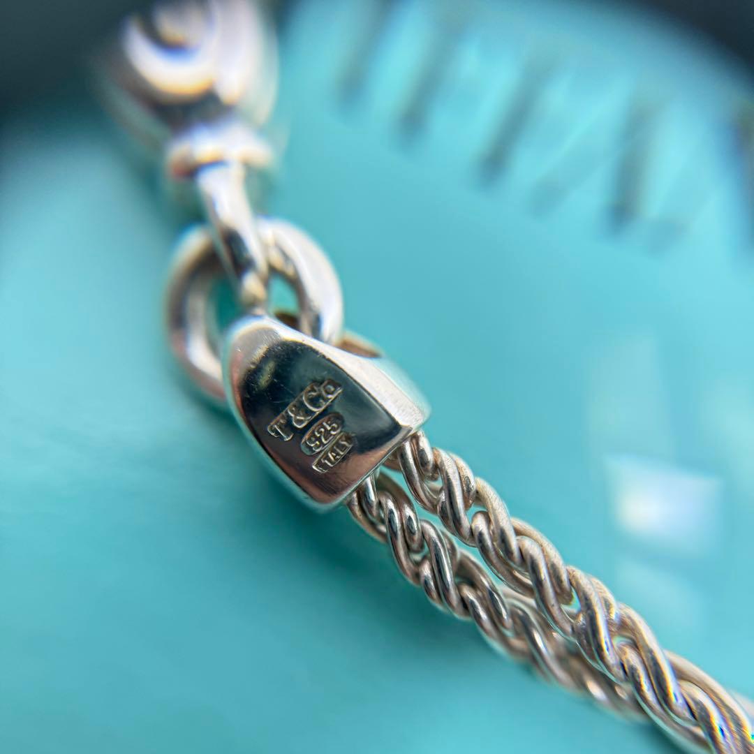 希少 極美品】ティファニー センターノット ダブルロープ ブレスレット