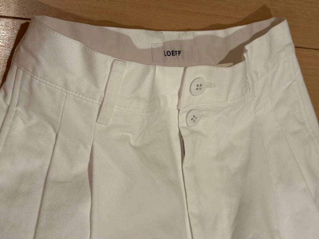 LOEFF コットンツイル 2タック パンツ ホワイト サイズ0 - メルカリ