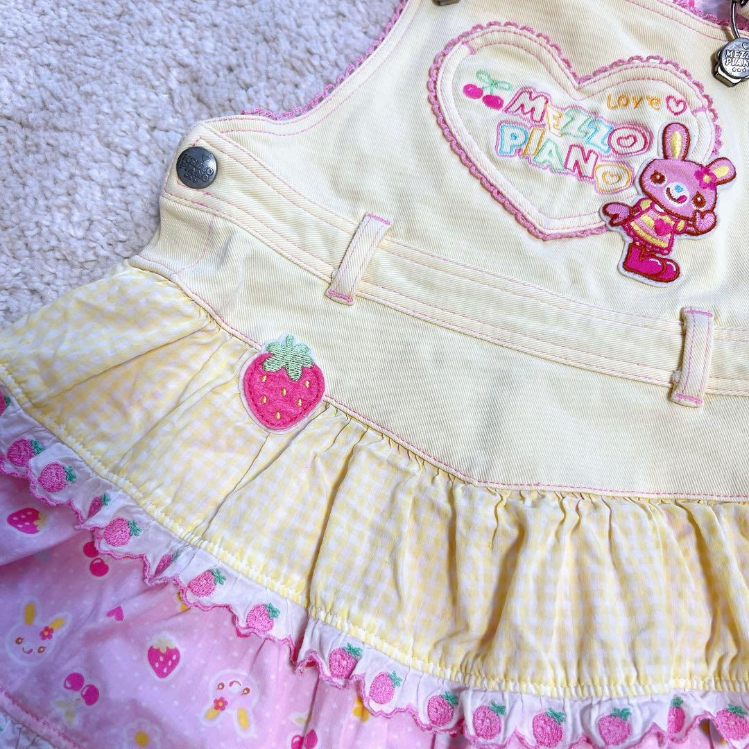 う*】様 【希少】メゾピアノ ジャンパースカート 110 平成レトロ Y2K