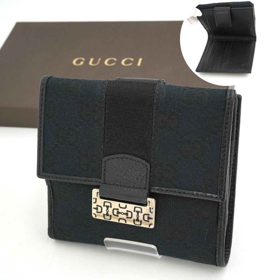 ✨未使用展示品✨　GUCCI ミニ財布　ビット　インターロッキング　キャンバス GUCCI（グッチ） 財布 カードケースウォレット レディース インター
