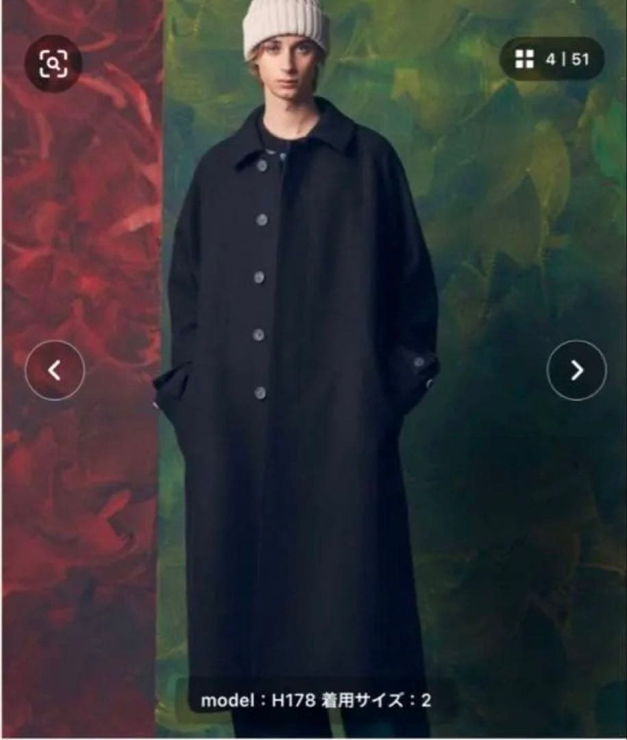 Super170sプライムオーバーメルトンバルマカーンコート Super170s Prime-Over Melton Balmachan Coat