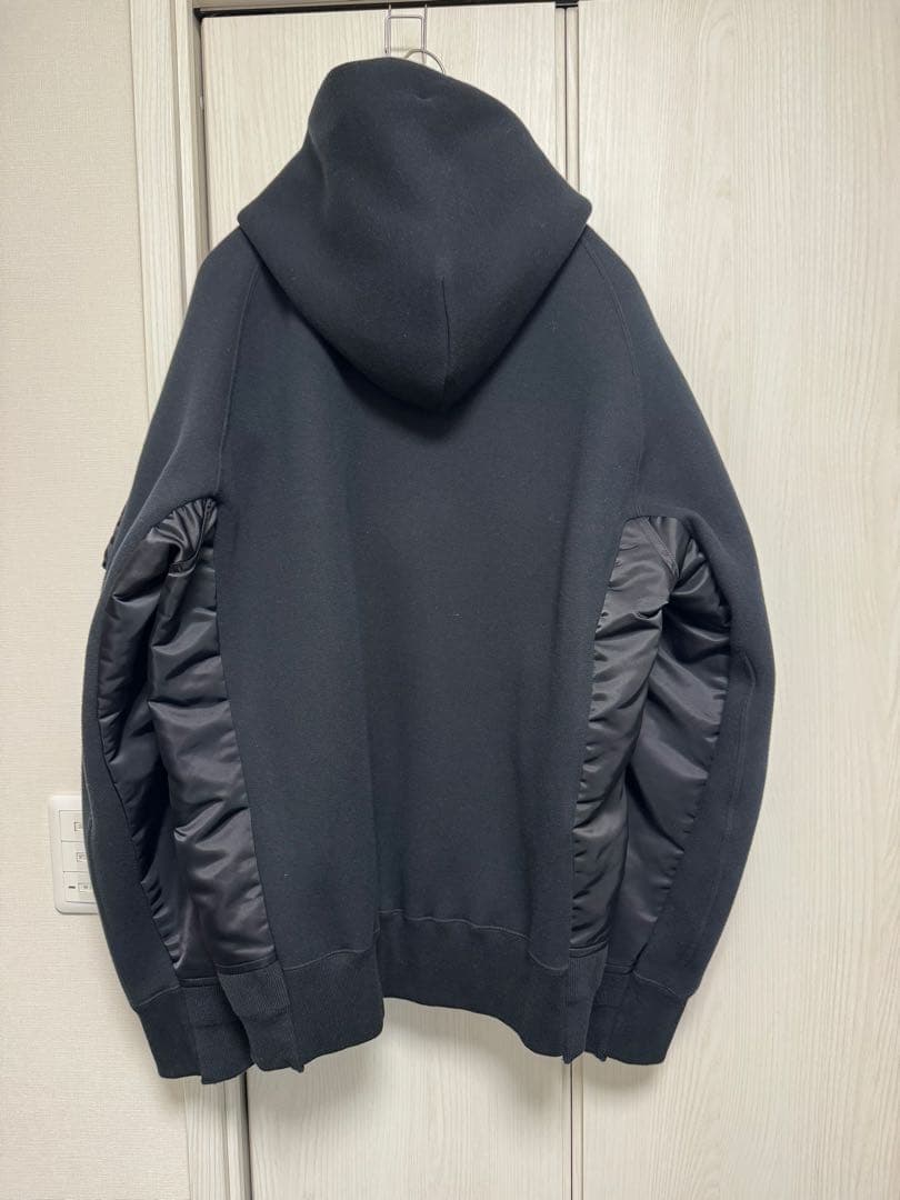 sacai Sponge Sweat Blouson 23-03173M 黒 - メルカリ