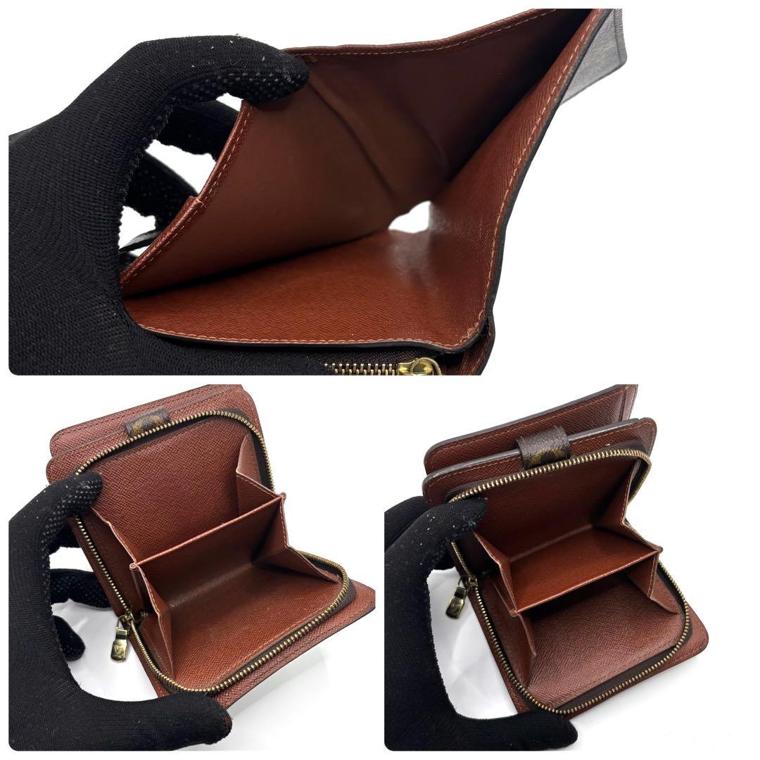 ルイヴィトン モノグラム コンパクトジップ ラウンドファスナー 二