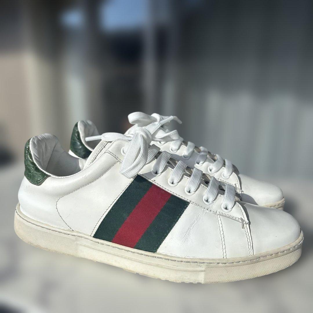 グッチ　シェリーライン　クロコ型押し　スニーカー　GUCCI シューズ　GG GUCCI（グッチ） スクリーナー スニーカー シェリーライン メンズ