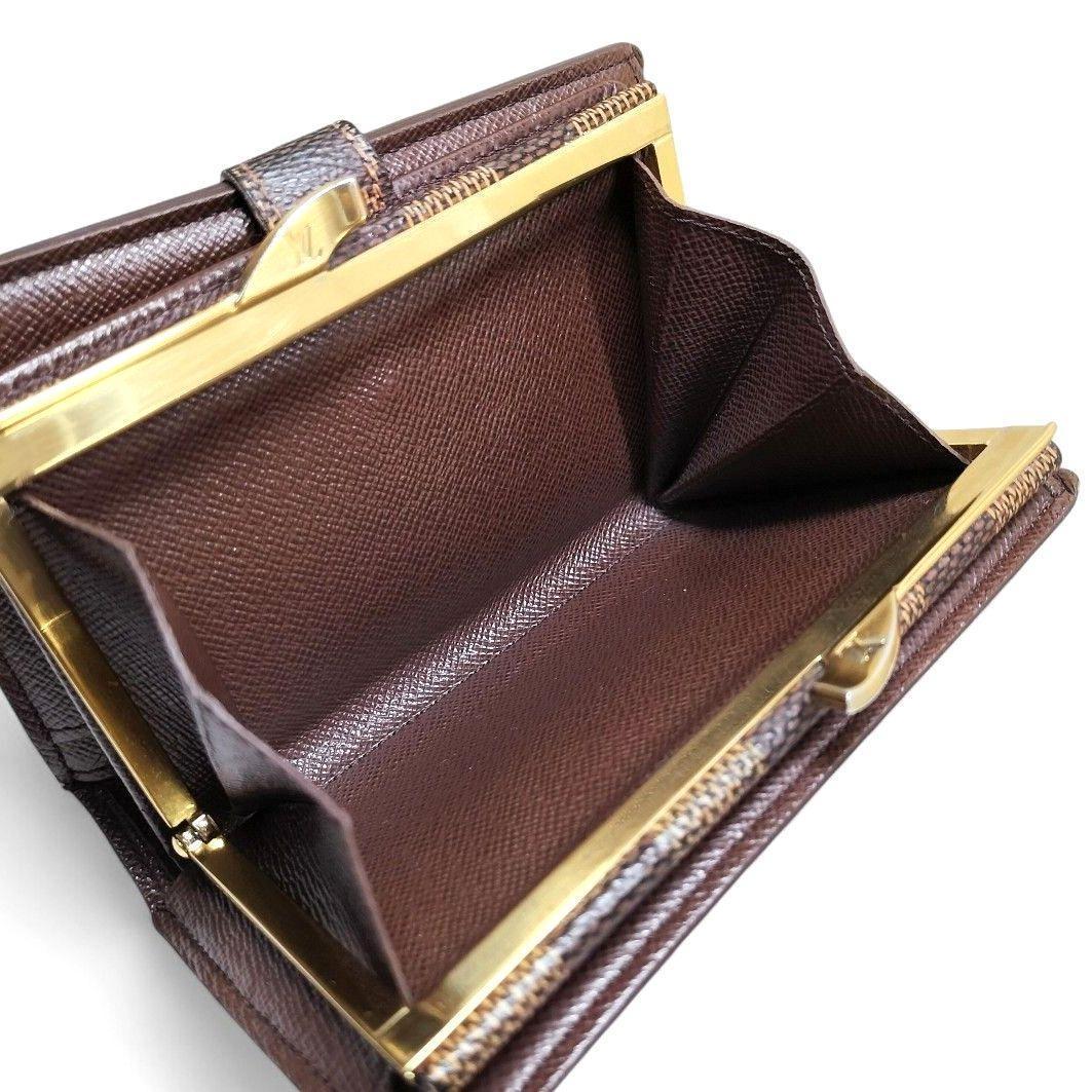 ✨美品✨ ルイヴィトン ダミエ ヴィエノワ がま口 二つ折り財布 正規品
