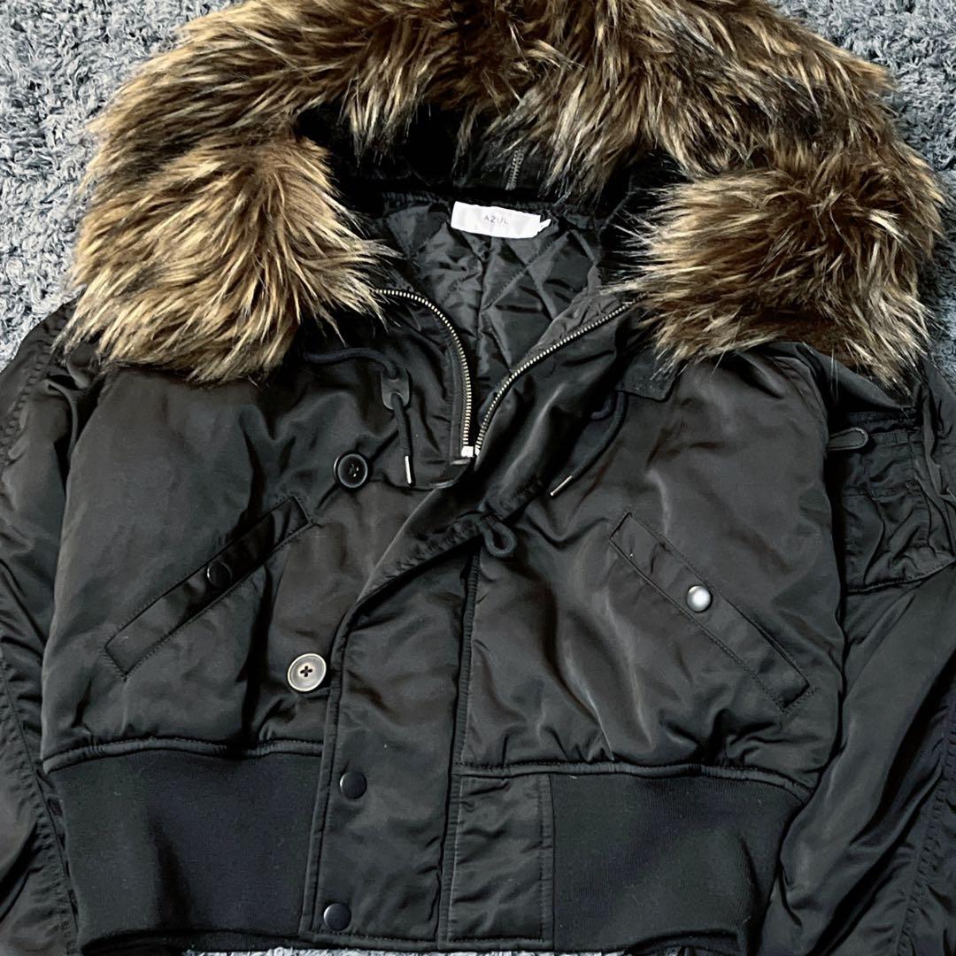 AZUL by moussy N-2Bフライトジャケット y2k 黒 マウジー - メルカリ