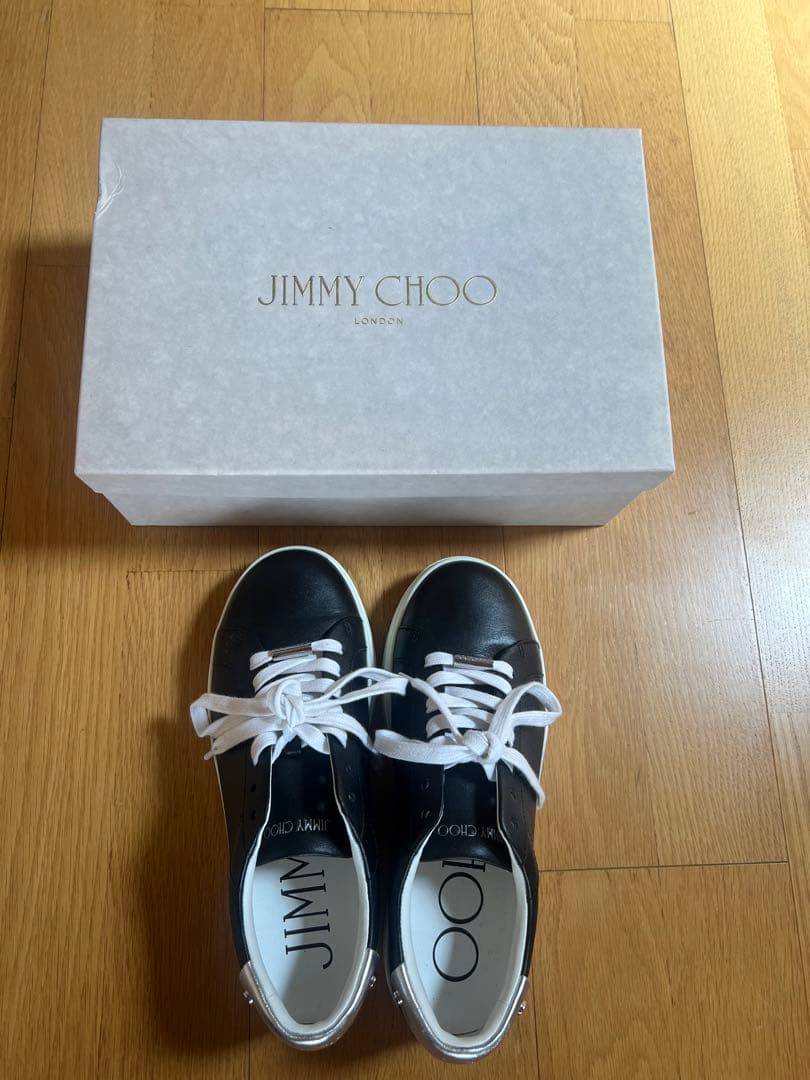 JIMMY CHOO ブラック スニーカー Diamond X II/M | Black Leather Trainers | JIMMY CHOO