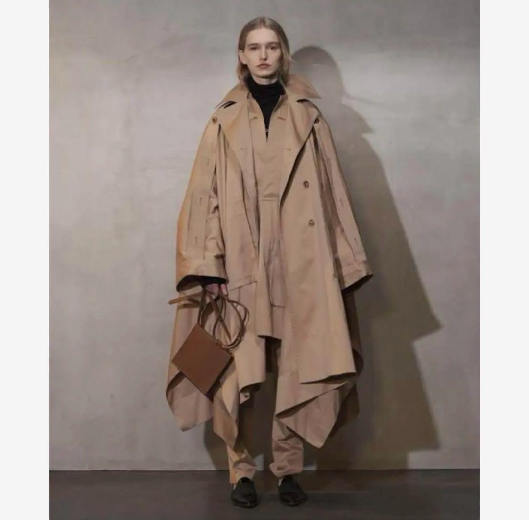 【ハルノブムラタ】ボリュームポンチョコート rectangle（レクタングル） ポンチョ 2WAY襟ムートンボアポンチョ