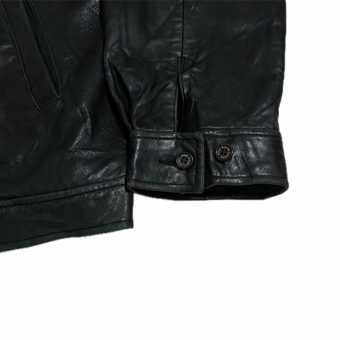 希少 リアムギャラガー着 90s Ralph Lauren レザージャケット - メルカリ