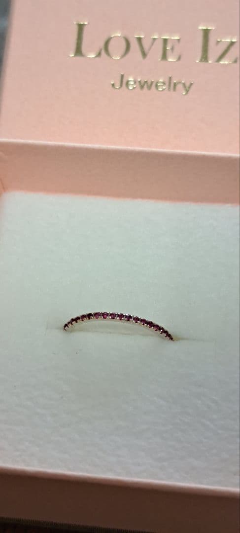 訳有り、必読】Love Iz ルビー フルエタニティリング - メルカリ