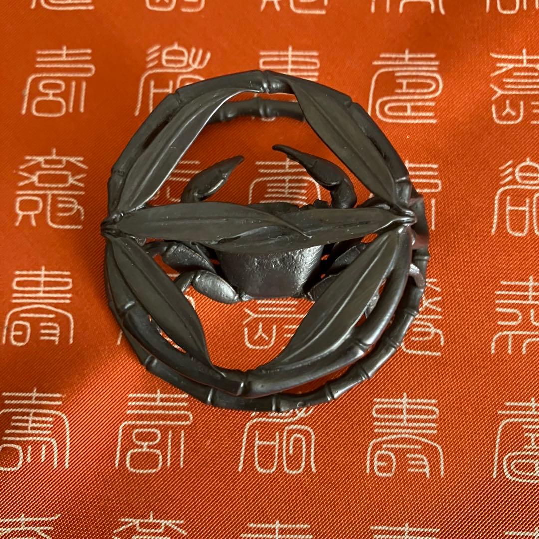 茶道具 一ノ瀬宗辰造 砂張笹蟹蓋置 共箱 共布 - メルカリ