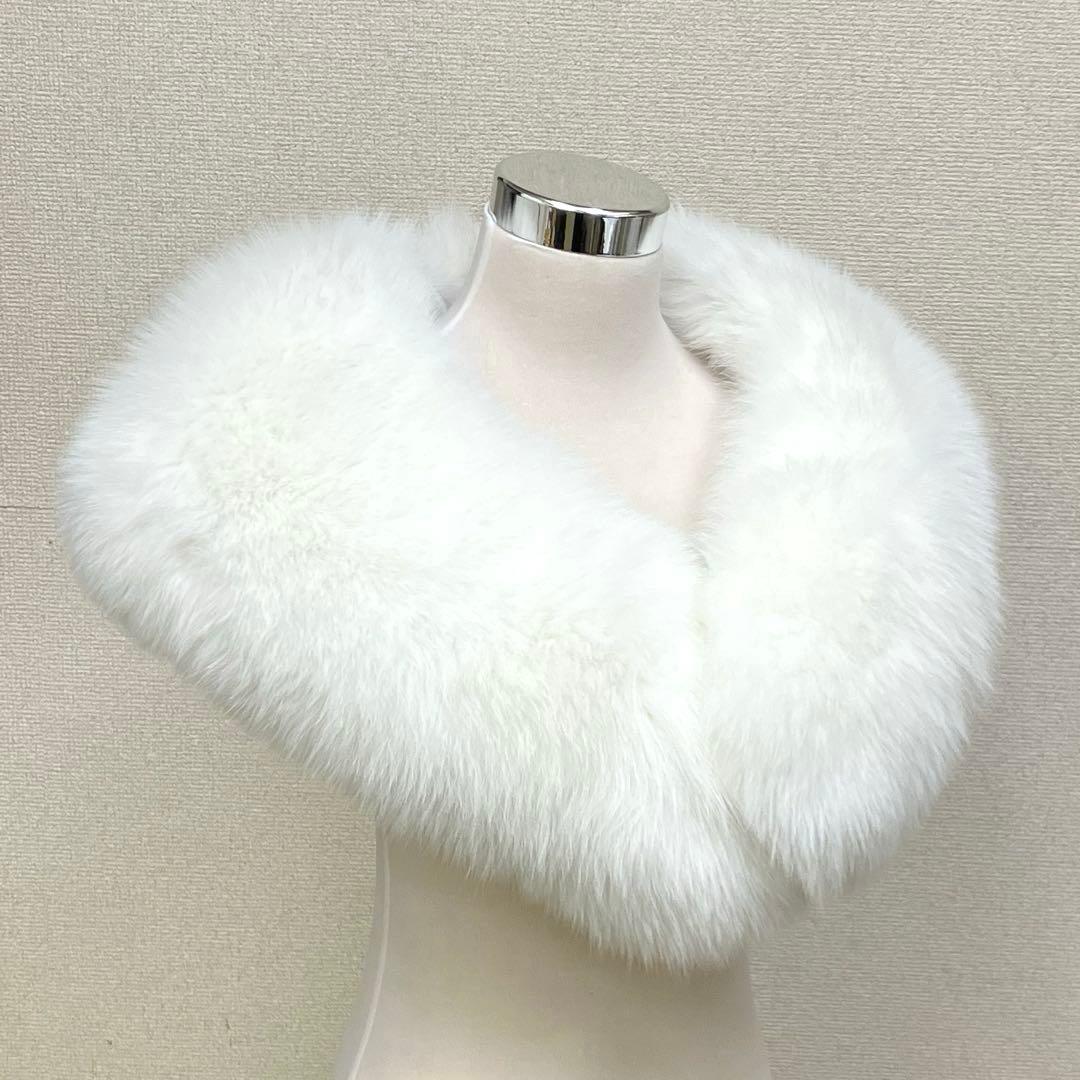 《新品タグ付》SAGA サガフォックス　ショール　シャドーフォックス　白　S27