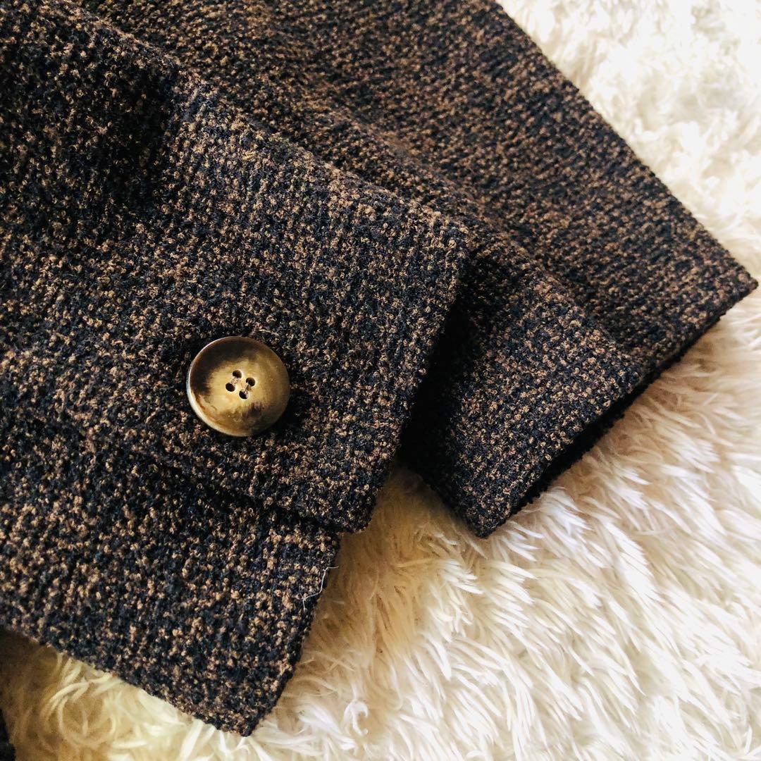 希少42✨極美品 マックスマーラ ベルテッドコート 女優襟 白タグ