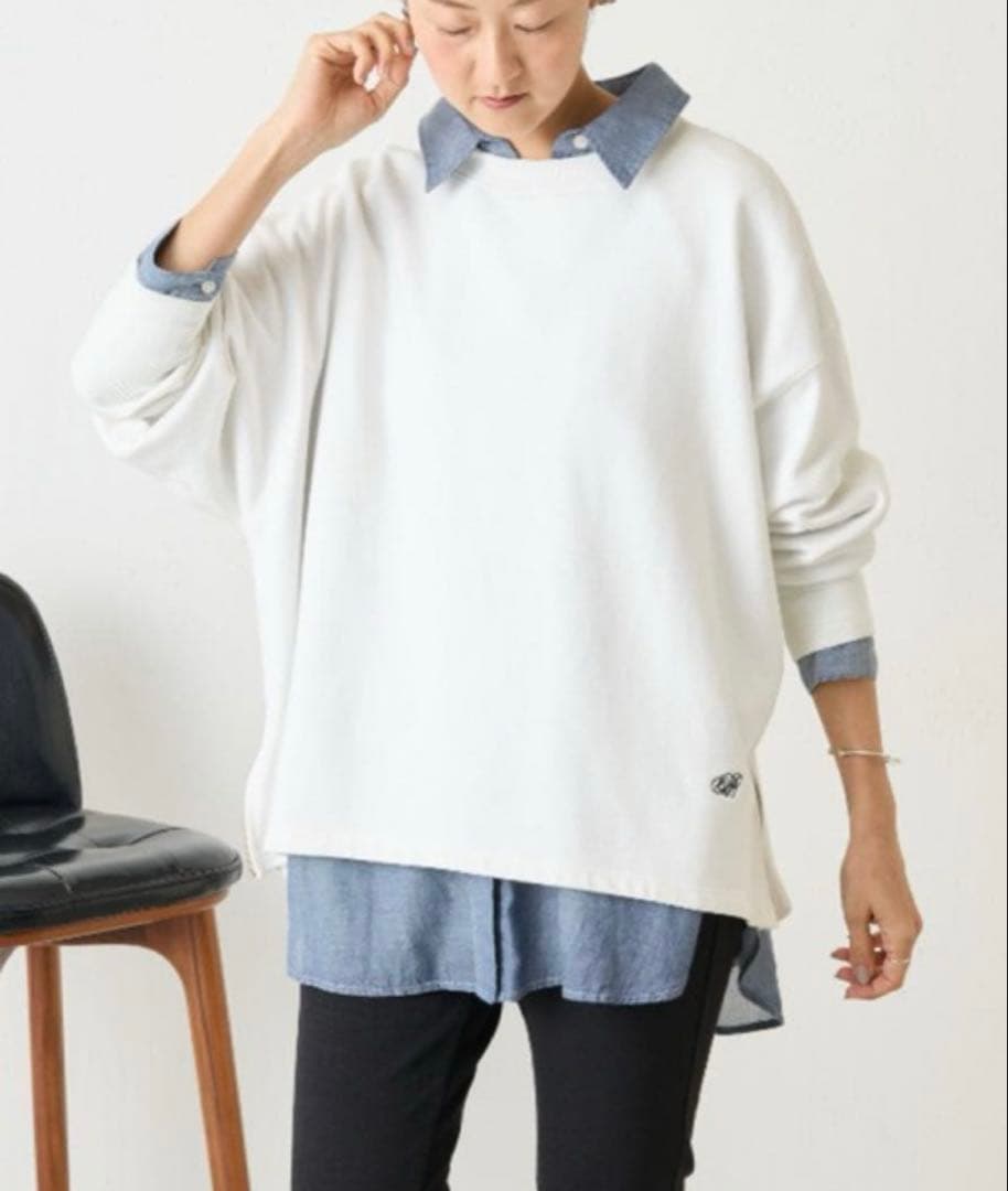 新品未使用 BA刺繍入りドルマントレーナー ホワイト - メルカリ