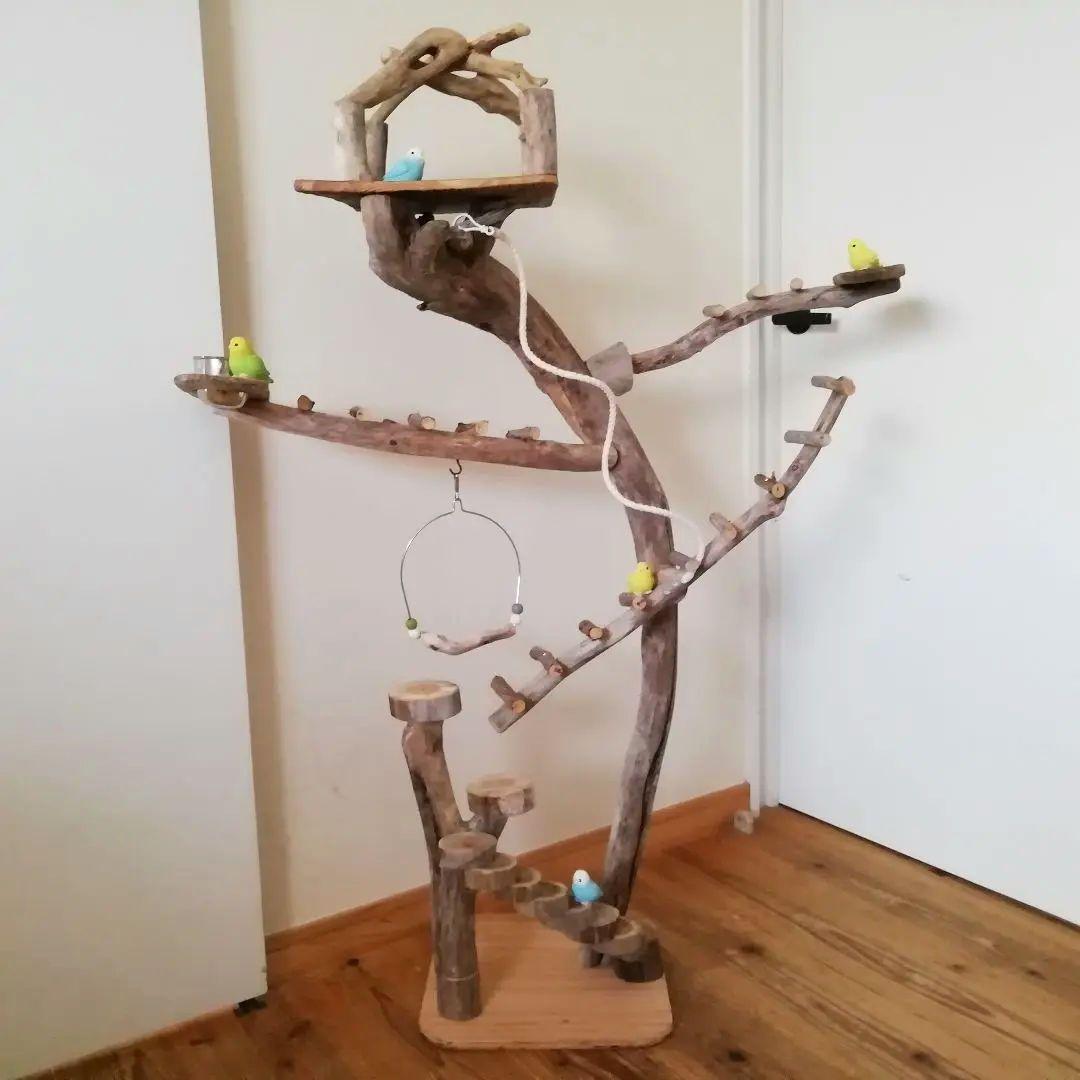 バードアスレチックジム㉚ 天然木 自然木 流木 止まり木 インコ遊び場