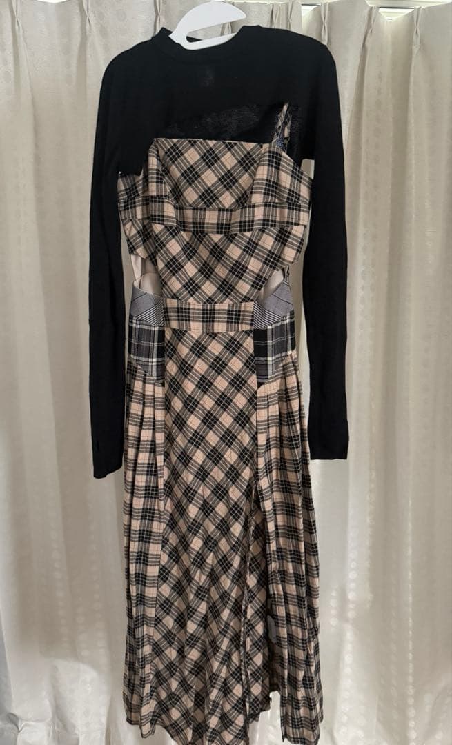 andmary ベルチェックドレス belle check dress - メルカリ