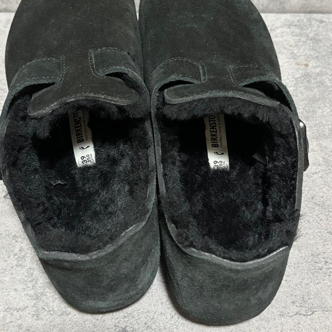 未使用級 ビルケンシュトック ロンドン ファー ブラック スエード 2016