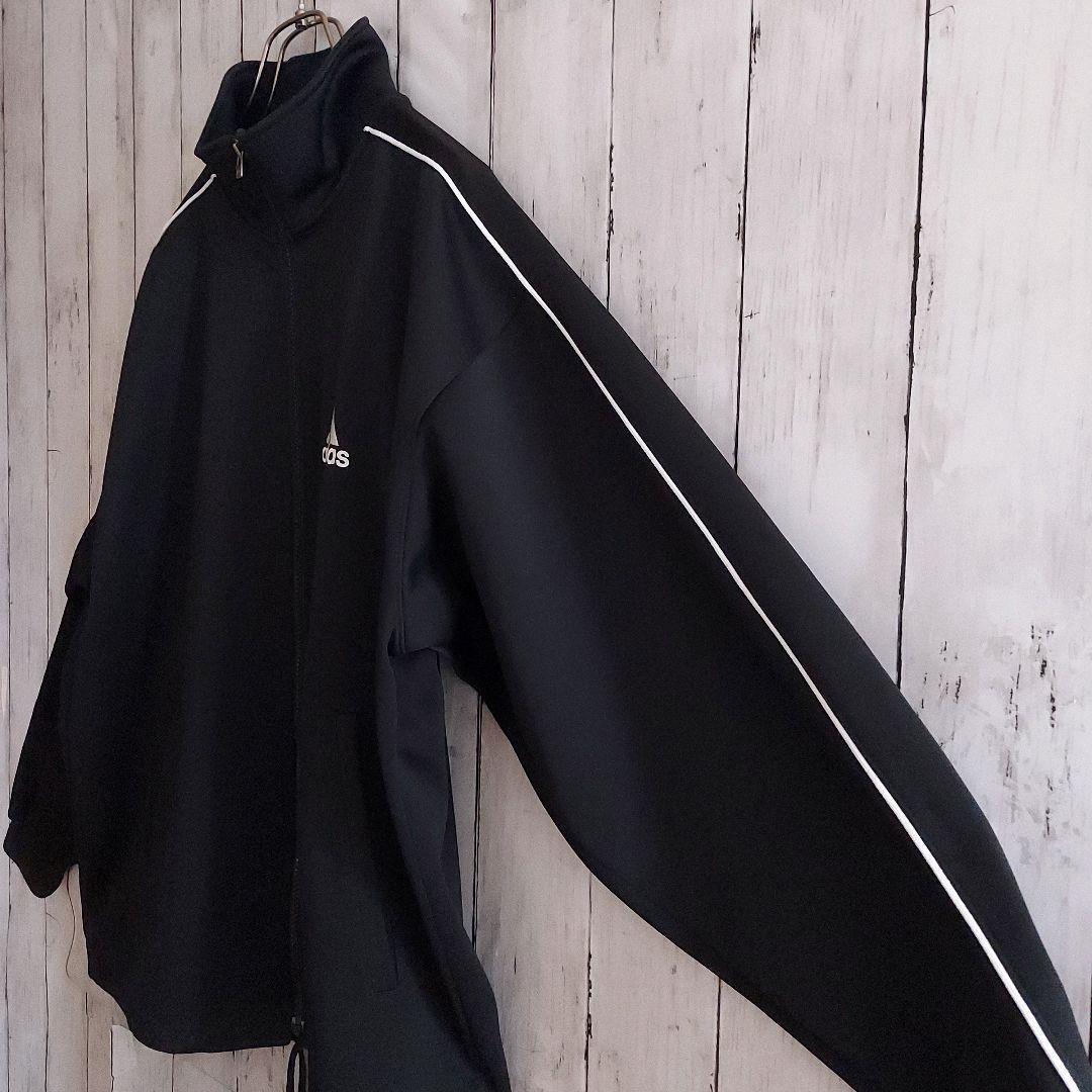 adidas】希少 アディダス 万国旗タグ 刺繍 トラックジャケット S 黒