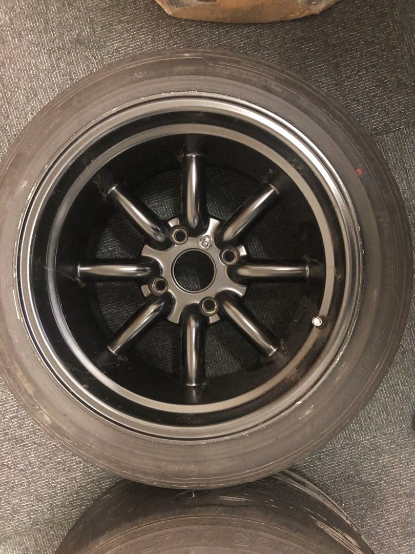 ブラックレーシング15 10j -25 深リム114.3 4穴s30zgc10