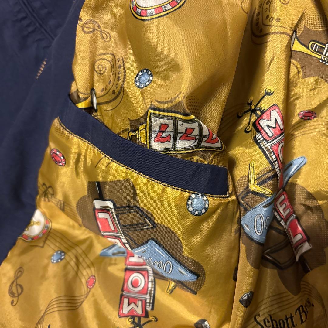 美品】Schott ダービージャケット ショット S ネイビー 完売品 希少