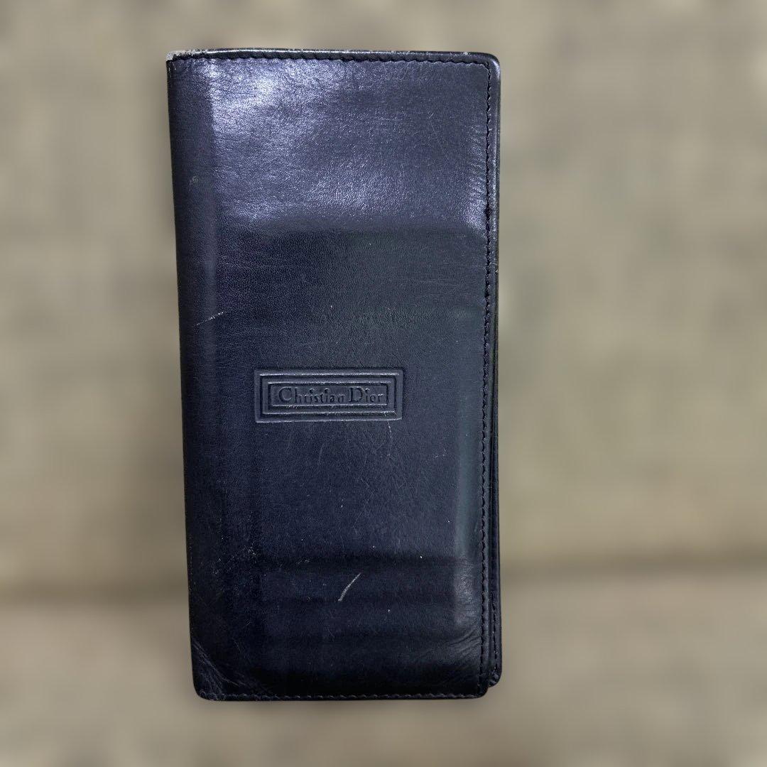 ヴィンテージ Christian Dior ブラック 長財布 - メルカリ