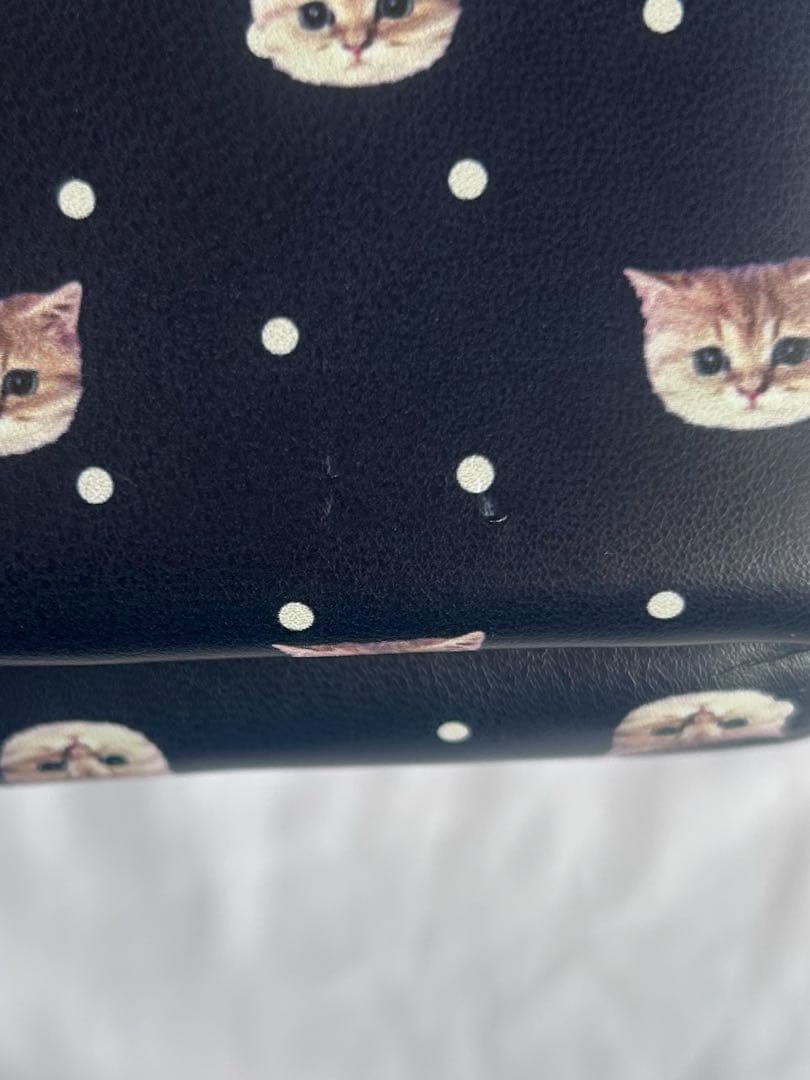 PAUL & JOE 猫 三つ折財布 水玉 黒 - メルカリ
