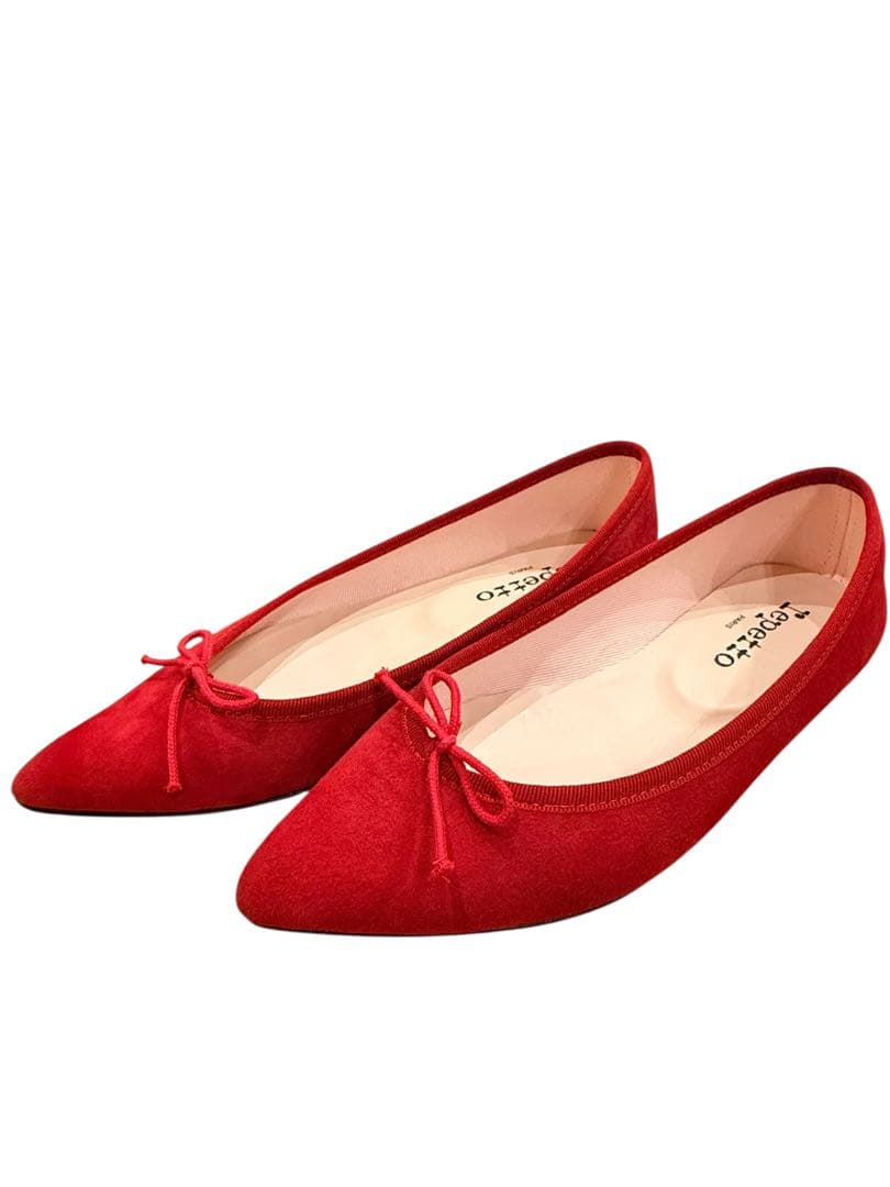 美品 Repetto レペット バレエシューズ ポインテッドトゥ レッド 36