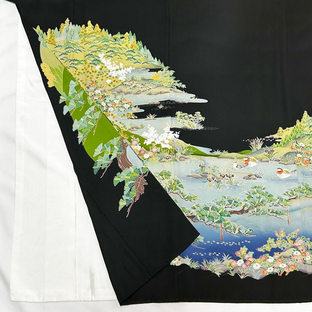 545】友禅黒留袖(さが美 織ネーム入り ) - メルカリ