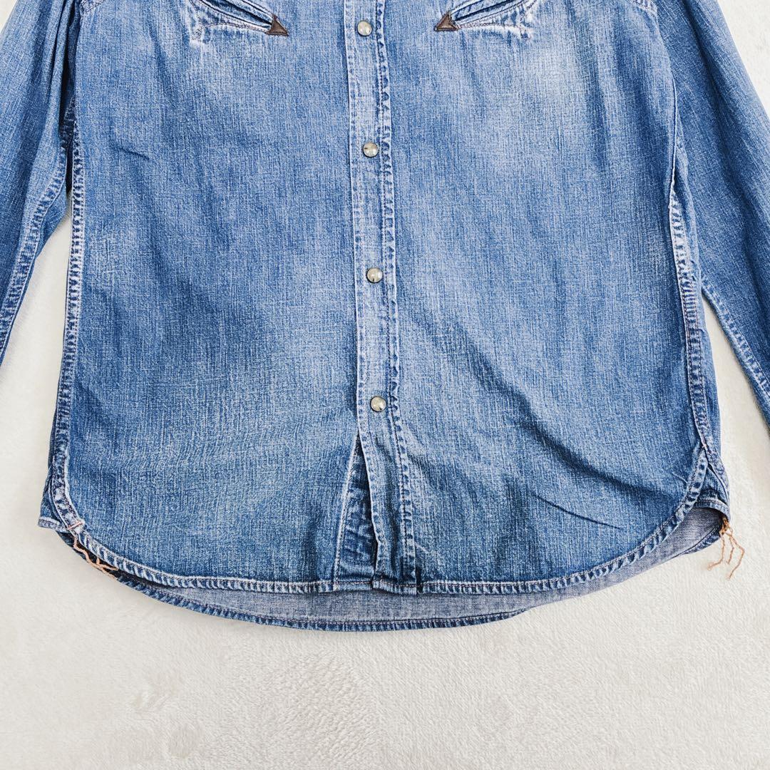 RUDE GALLERY ウエスタン デニムシャツ ヴィンテージ加工 S - メルカリ