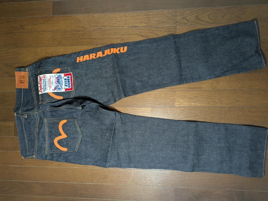 EVISU エヴィス HARAJUKU ロゴデニム 33×35 未使用 日本製 - メルカリ