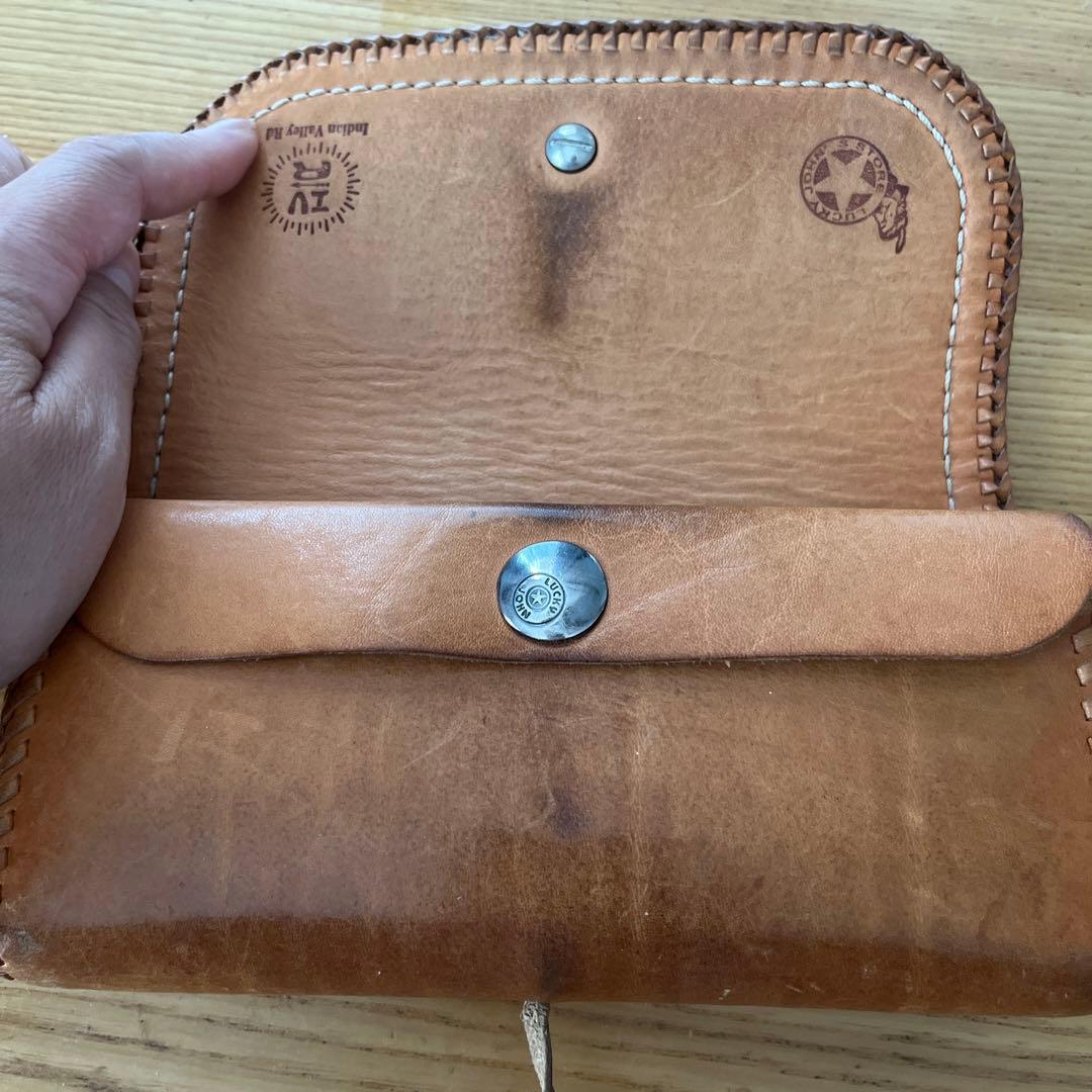 ラッキージョンラグウォレットLUCKYJOHN長財布ターコイズコンチョ