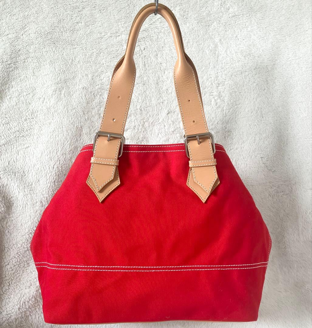 ヴィヴィアンウエストウッド オーブメタル キャンバスレザー トート