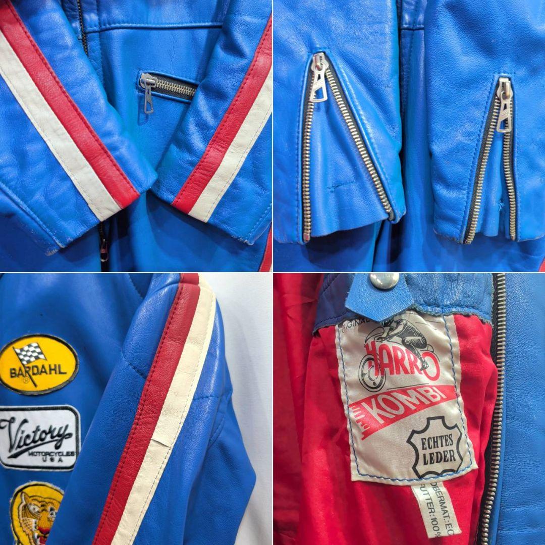 Vintage KOMBI コンビ レザー レーシングスーツ L相当 本革 Vintage 本