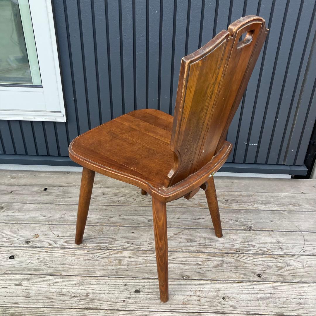 ③ 北欧レトロ カリモク ルスティック 木製ダイニングチェア 古家具