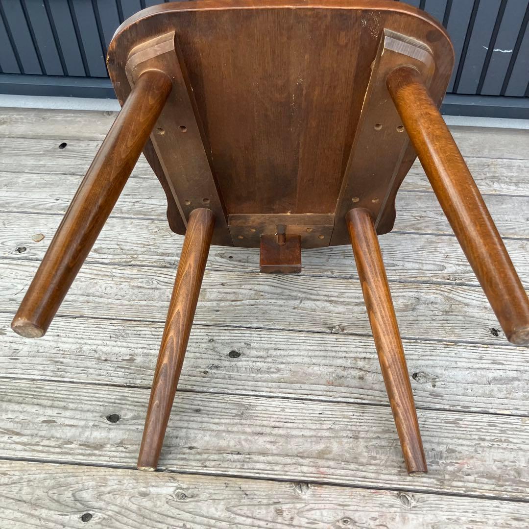 ③ 北欧レトロ カリモク ルスティック 木製ダイニングチェア 古家具